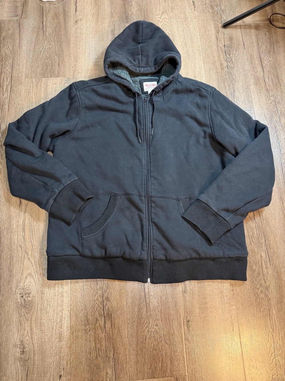 Mossimo Supply Co. Black Sherpa-Lined Zip Hoodie